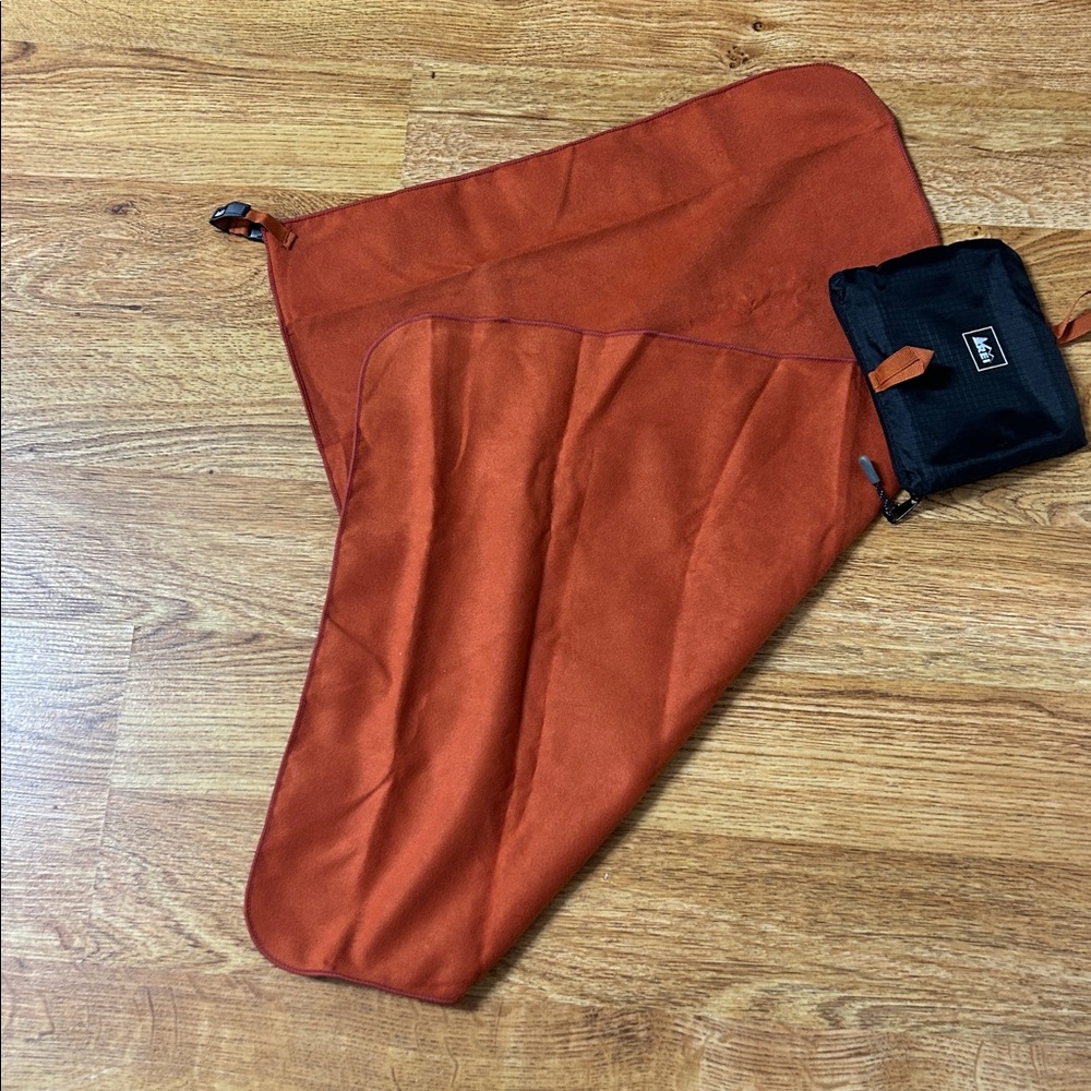 REI Men's Black Toiletry Bag with Orange Details